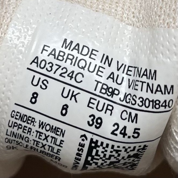 Converse Sneakers Womens 8 Chuck Taylor Crystal Stars Platform Hi A03724C Shoes - Picture 9 of 11